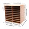 18 Grids Paper Tray Organizer Wood Desktop File Organizer for Home Office School